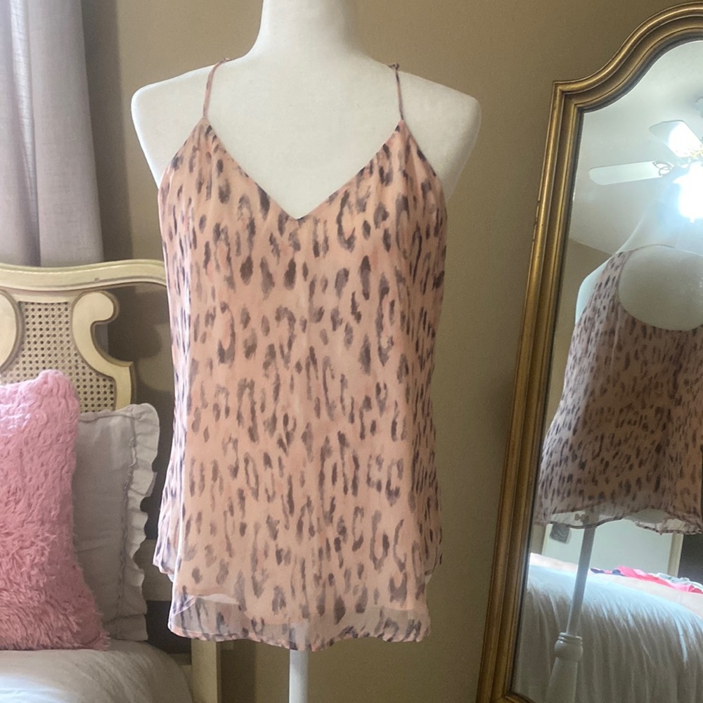 Lavender Brown small light pink silk cami with lining ❤️